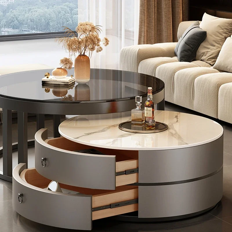 Bàn trà Đá Cẩm Thạch Tròn Bàn Sang Trọng Hiện Đại Tối Giản Thanh Lịch Liftable Bàn Tầng Tavolino Da Salotto Nội Thất Bắc Âu - Hình 3 Bàn trà Đá Cẩm Thạch Tròn Bàn Sang Trọng Hiện Đại Tối Giản Thanh Lịch Liftable Bàn Tầng Tavolino Da Salotto Nội Thất Bắc Âu - Hình 3