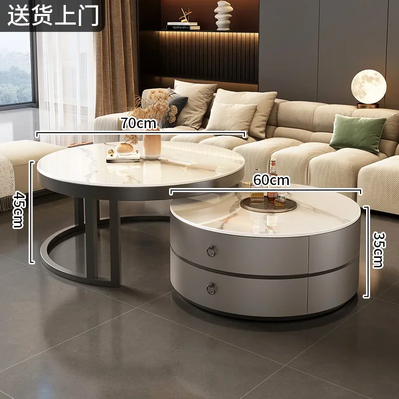 Bàn trà Đá Cẩm Thạch Tròn Bàn Sang Trọng Hiện Đại Tối Giản Thanh Lịch Liftable Bàn Tầng Tavolino Da Salotto Nội Thất Bắc Âu - Hình 4 Bàn trà Đá Cẩm Thạch Tròn Bàn Sang Trọng Hiện Đại Tối Giản Thanh Lịch Liftable Bàn Tầng Tavolino Da Salotto Nội Thất Bắc Âu - Hình 4