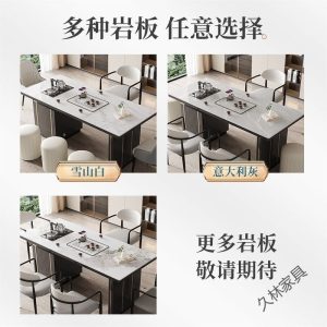 Bàn trà đá phiến bàn ghế hiện đại tối giản nhẹ nhàng sang trọng có tủ đựng đồ văn phòng tại nhà căn hộ nhỏ Bàn trà kung fu bàn cafe - Hình 4