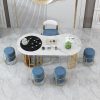 Bàn trà Đá phiến đẹp Bàn trà sang trọng ban công văn phòng gác xép hiện đại tối giản gia đình Bàn trà và ghế bàn cà phê kung fu