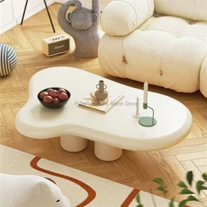 Bàn trà Đám Mây Phòng Khách Bàn Cà Phê Có Độ Bóng Cao Bắc Âu Hộ Gia Đình Đơn Giản Hiện Đại Bàn Trà Căn Hộ Nhỏ Bàn Đen