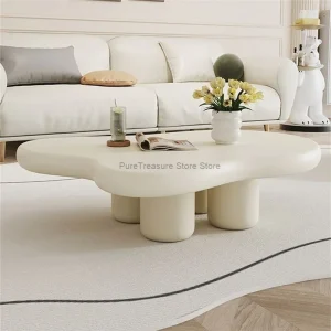 Bàn trà Đám Mây Phòng Khách Bàn Cà Phê Có Độ Bóng Cao Bắc Âu Hộ Gia Đình Đơn Giản Hiện Đại Bàn Trà Căn Hộ Nhỏ Bàn Đen - Hình 4