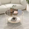 Bàn trà Đèn Bắc Âu Cao Cấp Bàn Cho Nội Thất Phòng Khách Nhà Sáng Tạo Bàn Giải Trí Bàn Trà Tròn Cạnh Bàn