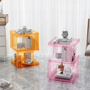 Bàn trà Đèn Sang Trọng Bên Bàn Phòng Khách Chất Liệu Acrylic Bàn Sáng Tạo Bàn Đầu Giường HD Trong Suốt Phòng Bàn Làm Việc - Hình 4