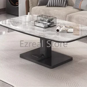Bàn trà Điều Chỉnh Chiều Cao Bàn Phòng Khách Kính Sang Trọng Liftable Phòng Khách Bàn Cà Phê Hiện Đại Zigon Sehpa Nội Thất Phòng MQ50CJ - Hình 4