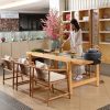 Bàn trà Đơn giản hiện đại gỗ đặc chạy nước bàn ghế phòng trà văn phòng can nuôi cá phong cảnh Bàn trà khúc gỗ
