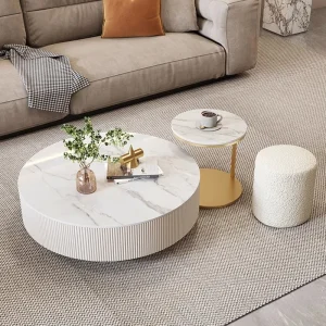 Bàn trà Giọng Tầng Thanh Bàn Cà Phê Cao Cấp Tầng Sách Tay Cầm Coffe Bàn Tủ Vườn Mesa Phụ Trợ Nội Thất Gia Đình WJ33XP - Hình 3