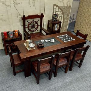 Bàn trà gỗ chắc chắn Bàn ghế uống trà Đơn Giản. Bàn trà Trung Quốc Kinh Doanh Nhà Phòng Khách Trà Nghệ Thuật Nội Thất