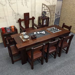 Bàn trà gỗ chắc chắn Bàn ghế uống trà Đơn Giản. Bàn trà Trung Quốc Kinh Doanh Nhà Phòng Khách Trà Nghệ Thuật Nội Thất - Hình 4