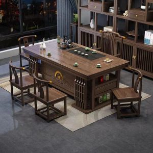 Bàn trà gỗ chắc chắn Bàn trà và ghế phong cách Trung Hoa phòng khách văn phòng sang trọng - Hình 4