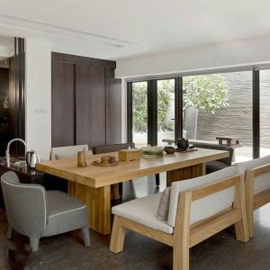 Bàn trà gỗ chắc chắn và ghế phòng khách gia đình Bàn trà văn phòng đơn giản Bàn trà Trung Quốc mới uống trà Bàn trà