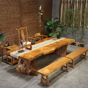 Bàn trà gỗ đặc kiểu Trung Quốc mới, văn phòng tại nhà, bảng lớn, Bàn trà Kung Fu, bàn cà phê, Bàn trà và ghế - Hình 2