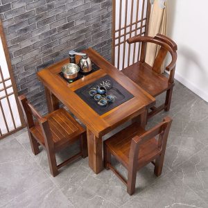 Bàn trà Gỗ Gỗ thuyền căn hộ nhỏ ban công Bàn trà bàn ghế gỗ kung fu bàn cà phê nhà bàn pha trà nhỏ đơn giản Bàn trà - Hình 2
