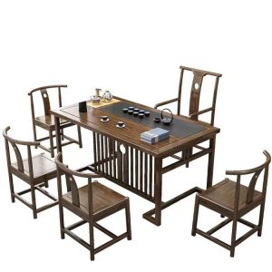 Bàn trà gỗ nguyên khối Bàn trà văn phòng tại nhà Bàn trà uống trà Bàn trà một bộ