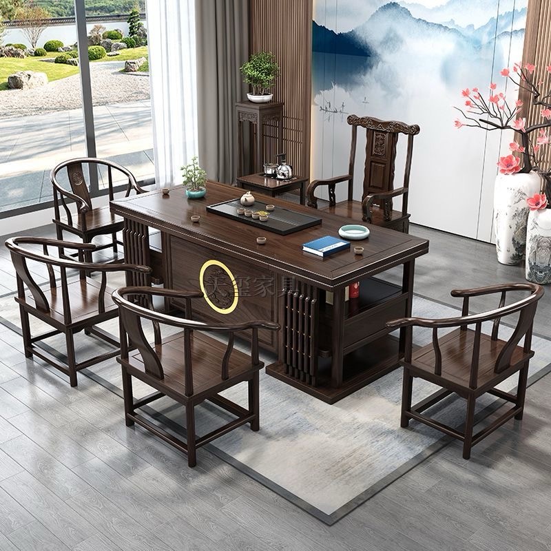 Bàn trà gỗ nguyên khối kiểu Trung Quốc – Trọn bộ bàn trà, tủ đựng đồ, phong cách truyền thống cho phòng khách Bàn trà gỗ nguyên khối kiểu Trung Quốc – Trọn bộ bàn trà, tủ đựng đồ, phong cách truyền thống cho phòng khách