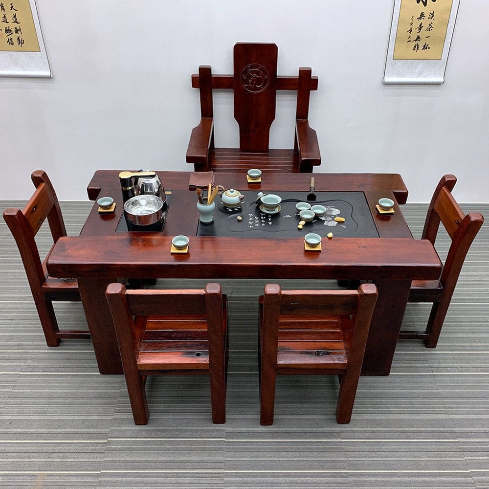 Bàn trà Gỗ thuyền Bàn trà gỗ và ghế bàn cà phê bàn gỗ nguyên khối nhà mới Bàn trà kiểu Trung Quốc Bàn trà kung fu bộ bàn ghế đơn giản - Hình 4 Bàn trà Gỗ thuyền Bàn trà gỗ và ghế bàn cà phê bàn gỗ nguyên khối nhà mới Bàn trà kiểu Trung Quốc Bàn trà kung fu bộ bàn ghế đơn giản - Hình 4