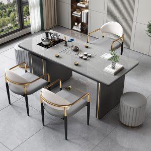 Bàn trà Hiện đại tối giản đẹp sang trọng đĩa đá Bàn trà Bàn trà gia đình Bàn trà văn phòng kung fu ấm đun nước - Hình 3