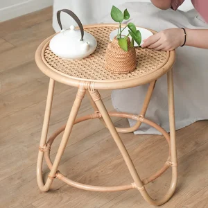 Bàn trà Khung mây Bàn cà phê tròn Bên thiết kế nhỏ Góc gỗ Bàn cà phê Tầng thiết kế Bộ nội thất Stoliki Kawowe