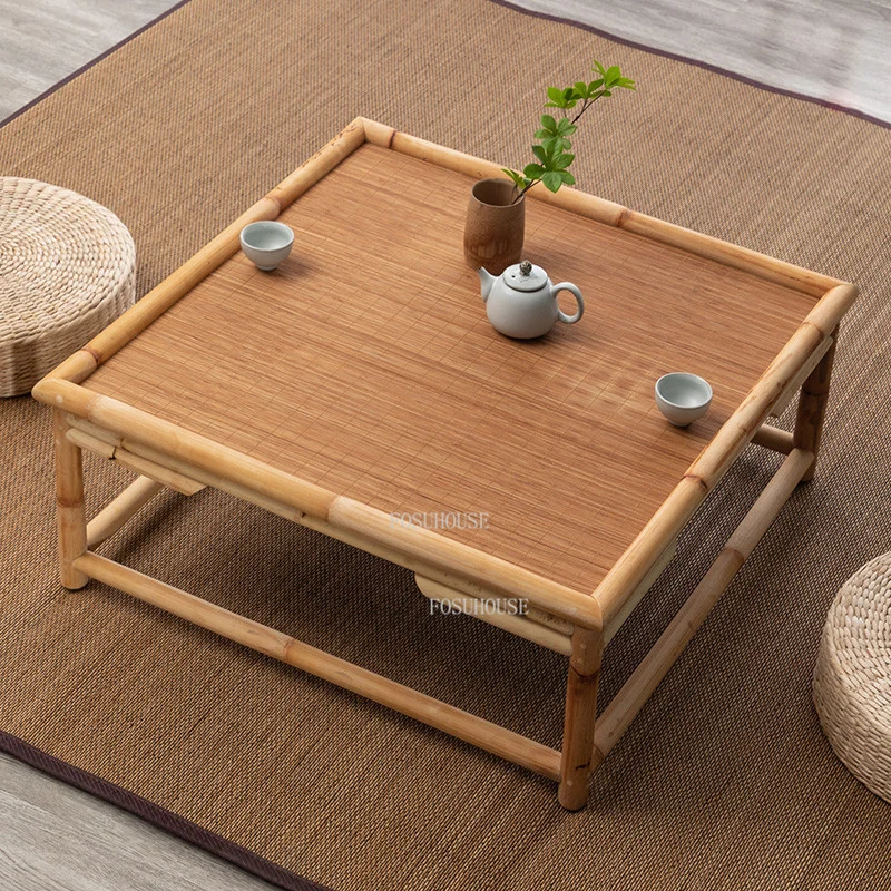 Bàn trà Kiểu Nhật Bàn Trà Nhà Tất Nam Bàn Nhỏ Bàn Ban Công Vịnh Cửa Sổ Hộ Gia Đình Mây Tre Thấp Vuông Bàn Z - Hình 3 Bàn trà Kiểu Nhật Bàn Trà Nhà Tất Nam Bàn Nhỏ Bàn Ban Công Vịnh Cửa Sổ Hộ Gia Đình Mây Tre Thấp Vuông Bàn Z - Hình 3