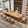 Bàn trà kiểu Trung Quốc mới và ghế một Bàn trà bảng lớn đăng nhập nhà Bàn trà gỗ nguyên khối đầy đủ bàn cà phê kung fu văn phòng
