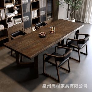 Bàn trà Mới phong cách Trung Hoa Bàn trà gỗ nguyên bộ hộ gia đình bảng lớn Bàn trà phòng khách đơn giản phòng khách Bàn trà ghế ban công Bàn trà - Hình 3