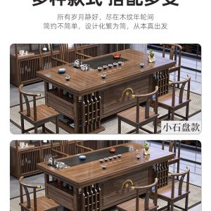 Bàn trà mới và ghế kết hợp Trung Quốc một bàn năm ghế bàn cà phê văn phòng bàn trà tự động bàn trà hiện đại bộ bàn trà - Hình 5