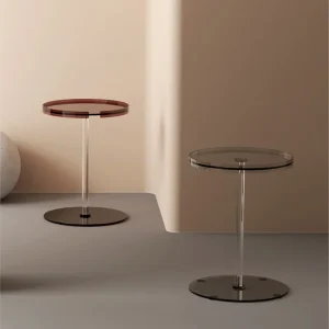 Bàn trà MOMO Nghệ Thuật kiểu Italy Tối Giản Acrylic Nhỏ Bàn Sáng Tạo Treo Bàn Cạnh Giường Ngủ Giải Trí Ban Công Nhỏ Bàn Tròn - Hình 4