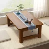 Bàn trà Nhật Bản Gỗ Dày Gấp Bàn Trà Nhỏ (Dành Cho Đầu Giường Cửa Sổ Ban Công) Tatami Gấp Bàn Trà Cà Phê Bên Bàn