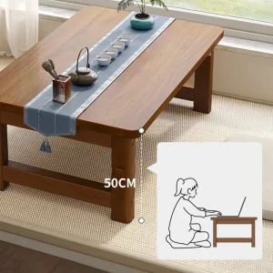 Bàn trà Nhật Bản Gỗ Dày Gấp Bàn Trà Nhỏ (Dành Cho Đầu Giường Cửa Sổ Ban Công) Tatami Gấp Bàn Trà Cà Phê Bên Bàn - Hình 4