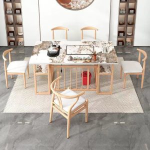 Bàn trà phiến đá sáng phong cách tối giản hiện đại phong cách sang trọng nhẹ nhàng Bàn trà bàn ghế ban công văn phòng bàn uống trà
