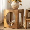 Bàn trà Phong Cách Bàn Cà Phê Retro Gỗ Chắc Chắn Phòng Khách Phòng Ngủ Bàn Wabi-Sabi Vuông Salontafel Nội Thất Gia Đình