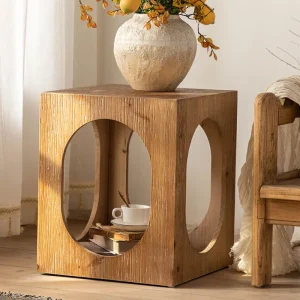Bàn trà Phong Cách Bàn Cà Phê Retro Gỗ Chắc Chắn Phòng Khách Phòng Ngủ Bàn Wabi-Sabi Vuông Salontafel Nội Thất Gia Đình