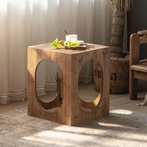 Bàn trà Phong Cách Bàn Cà Phê Retro Gỗ Chắc Chắn Phòng Khách Phòng Ngủ Bàn Wabi-Sabi Vuông Salontafel Nội Thất Gia Đình - Hình 4