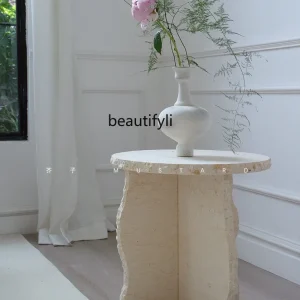 Bàn trà Phong Cách Pháp Bên Đèn Sofa Sang Trọng Bên Tủ Góc Bàn Đá Cẩm Thạch Nhỏ Bàn Trung Nghệ Thuật Cổ Bàn - Hình 3