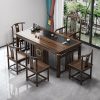 Bàn trà phong cách Trung Quốc mới Bàn trà gỗ chắc chắn và ghế bàn cà phê văn phòng bộ trà gia đình một bàn pha trà