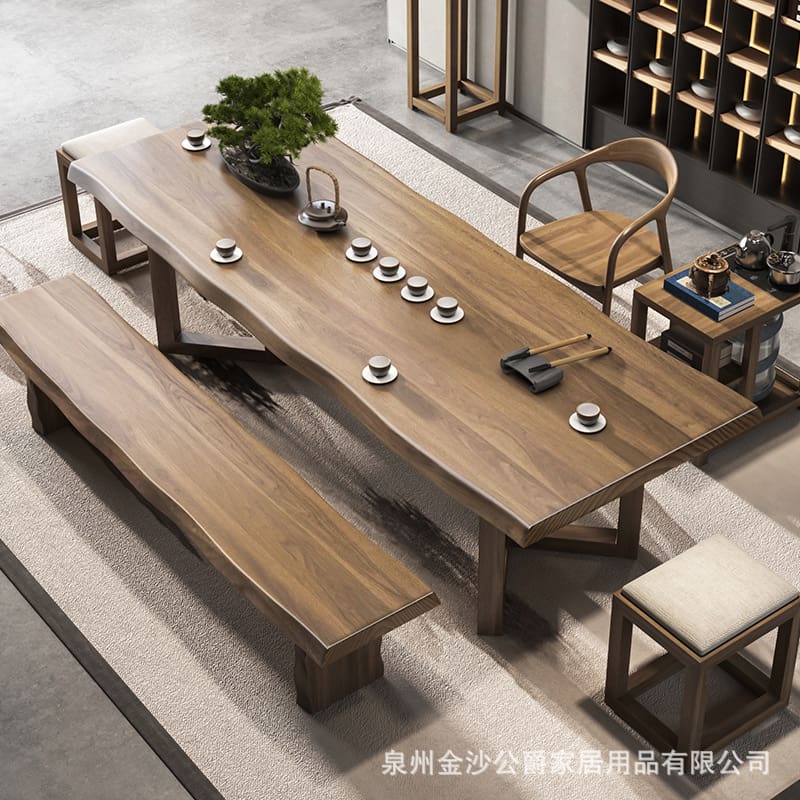 Bàn trà Phong cách Trung Quốc mới hoàn toàn bằng gỗ nguyên khối Bàn trà lớn Bàn trà home phòng khách giải trí tiếp khách kung fu Bàn trà và ghế - Hình 3 Bàn trà Phong cách Trung Quốc mới hoàn toàn bằng gỗ nguyên khối Bàn trà lớn Bàn trà home phòng khách giải trí tiếp khách kung fu Bàn trà và ghế - Hình 3