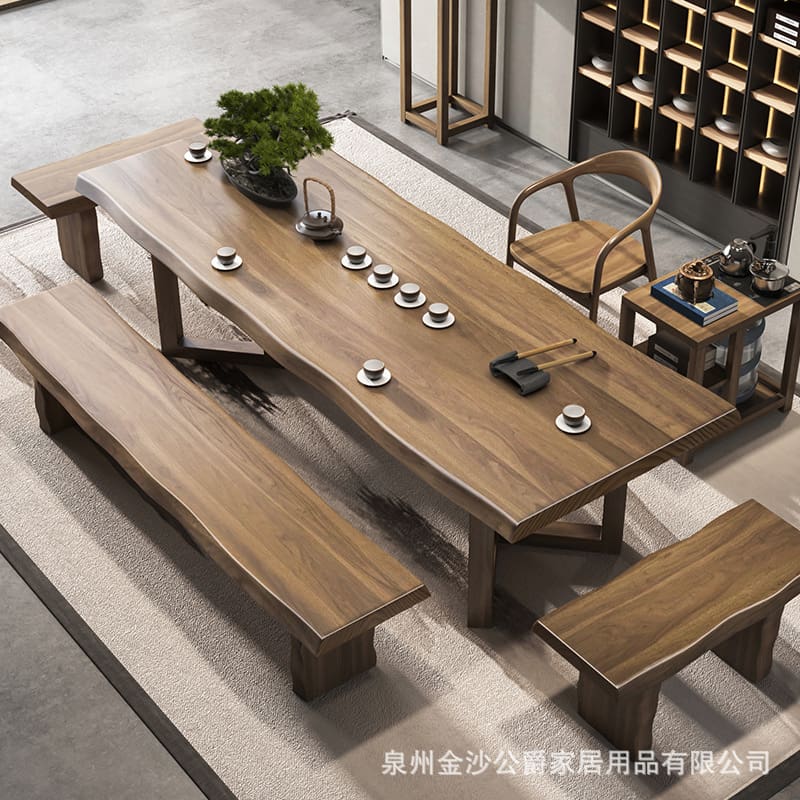 Bàn trà Phong cách Trung Quốc mới hoàn toàn bằng gỗ nguyên khối Bàn trà lớn Bàn trà home phòng khách giải trí tiếp khách kung fu Bàn trà và ghế - Hình 4 Bàn trà Phong cách Trung Quốc mới hoàn toàn bằng gỗ nguyên khối Bàn trà lớn Bàn trà home phòng khách giải trí tiếp khách kung fu Bàn trà và ghế - Hình 4