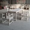 Bàn trà Phương Bắc mới phong cách Trung Quốc Bàn trà cũ cây du trắng trống râu trắng phôi trắng Bàn trà gỗ đặc Bàn trà văn phòng bàn ghế