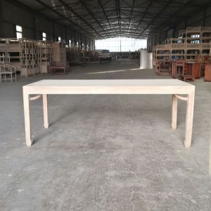 Bàn trà Phương Bắc mới phong cách Trung Quốc Bàn trà cũ cây du trắng trống râu trắng phôi trắng Bàn trà gỗ đặc Bàn trà văn phòng bàn ghế - Hình 2