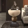 Bàn trà Sáng Tạo Đá Bàn Bắc Âu Nghệ Thuật Bàn Nội Thất Gia Đình Bàn Tròn Nhỏ Ghế Sofa Phòng Khách Bên Bàn Hiện Đại Bàn Đầu Giường