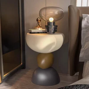 Bàn trà Sáng Tạo Đá Bàn Bắc Âu Nghệ Thuật Bàn Nội Thất Gia Đình Bàn Tròn Nhỏ Ghế Sofa Phòng Khách Bên Bàn Hiện Đại Bàn Đầu Giường - Hình 2