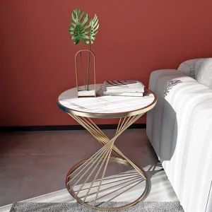 Bàn trà Sáng tạo Thời Trang Bàn Cà Phê Tròn Hiện Đại Đơn Giản Phòng Khách Đá Cẩm Thạch Sang Trọng Cao Cấp Ngoại Hình Sofa Mặt Dedside Bàn