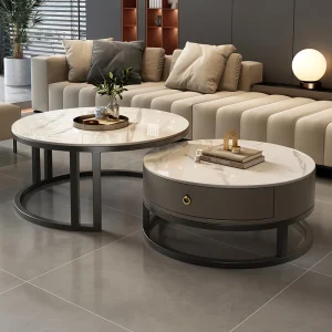 Bàn trà Sang Trọng Bàn Gấp Phòng Khách Tủ Tivi Tròn Cà Phê Bộ Bàn Ăn Tay Cầm Tavolini Da Salotto Nội Thất Gia Đình