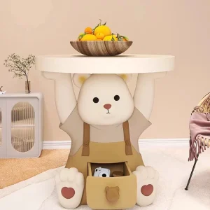 Bàn trà Sống Còn Gấu Ngăn Kéo Bàn Lớn Tầng Trang Trí Hoạt Hình Bàn Ghế Sofa Phòng Khách Bên Bàn Hiện Đại Đầu Giường Gif - Hình 3