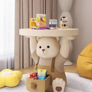 Bàn trà Sống Còn Gấu Ngăn Kéo Bàn Lớn Tầng Trang Trí Hoạt Hình Bàn Ghế Sofa Phòng Khách Bên Bàn Hiện Đại Đầu Giường Gif