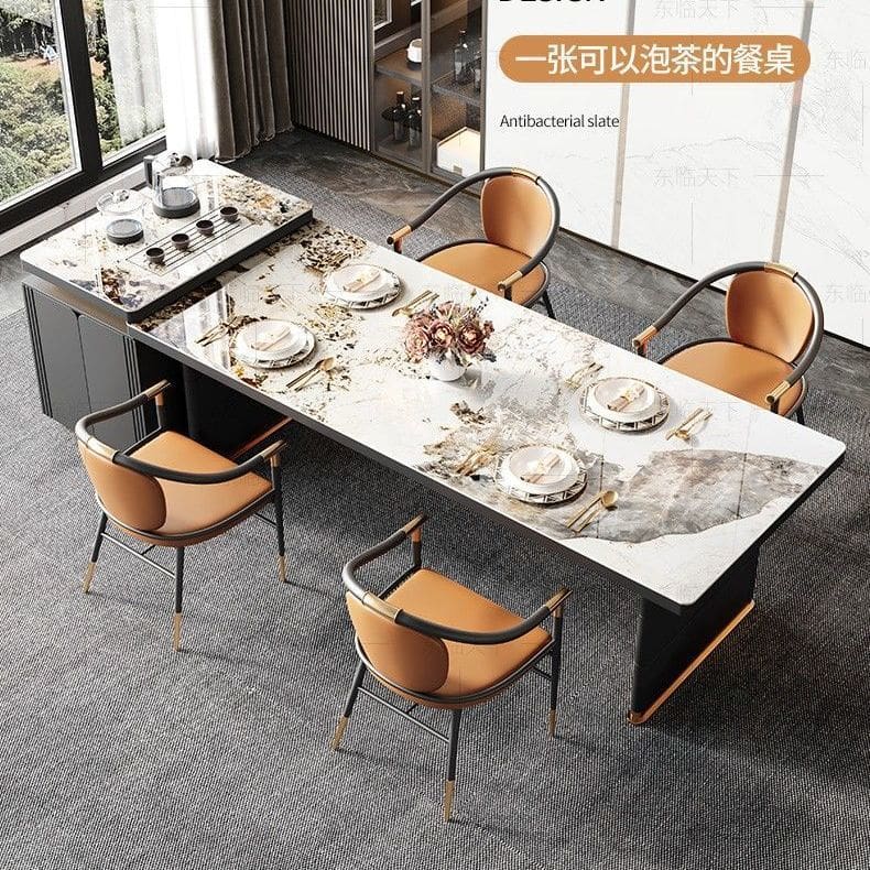 Bàn trà tấm đá sang trọng nhẹ đầy đủ bộ Bàn trà đảo nhà tối giản hiện đại và ghế Bàn trà di động văn phòng - Hình 2 Bàn trà tấm đá sang trọng nhẹ đầy đủ bộ Bàn trà đảo nhà tối giản hiện đại và ghế Bàn trà di động văn phòng - Hình 2