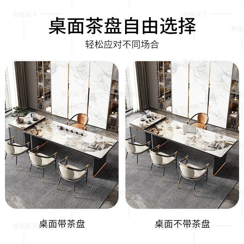 Bàn trà tấm đá sang trọng nhẹ đầy đủ bộ Bàn trà đảo nhà tối giản hiện đại và ghế Bàn trà di động văn phòng - Hình 4 Bàn trà tấm đá sang trọng nhẹ đầy đủ bộ Bàn trà đảo nhà tối giản hiện đại và ghế Bàn trà di động văn phòng - Hình 4
