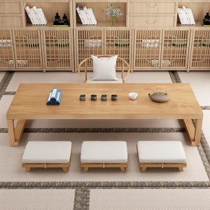 Bàn trà tatami kiểu Nhật – Bàn gỗ thấp cho ban công, cửa sổ, phòng trà, thiết kế ngồi sàn tiện nghi - Hình 2