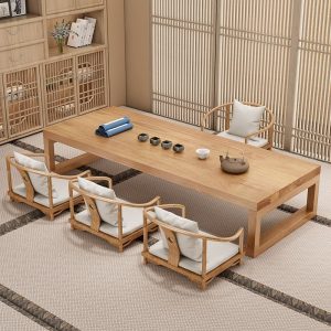Bàn trà tatami kiểu Nhật – Bàn gỗ thấp cho ban công, cửa sổ, phòng trà, thiết kế ngồi sàn tiện nghi - Hình 4