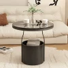 Bàn trà Thấp Bàn Cao Cấp Tròn Acrylic Phòng Khách Nhà Thiết Kế Bắc Âu Cao Cấp Ban Công Tay Cầm Bàn Muebles Nội Thất Hậu Hiện Đại